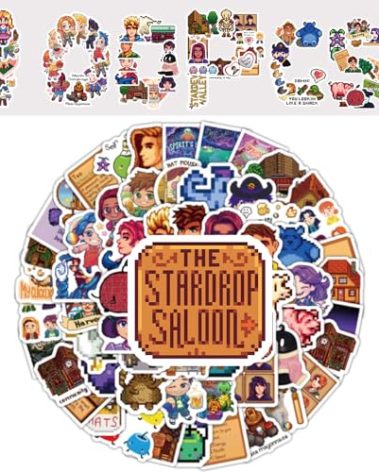 Stardew Waterproof Valley Sticker Set – 100 Unique Vinyl Stickers for Fans, Laptops, and Journals,Skateboard Bike Bumper Car Guitar Water Bottle Luggage