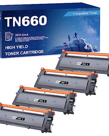 Ankink Compatible Toner Cartridge Replacement for Brother TN660 TN630 (Black,4 Pack) TN-660 630 to Use with MFC-L2700DW L2720DW L2740DW HL-L2300D L2320D L2360DW L2380DW DCP-L2540DW Printer
