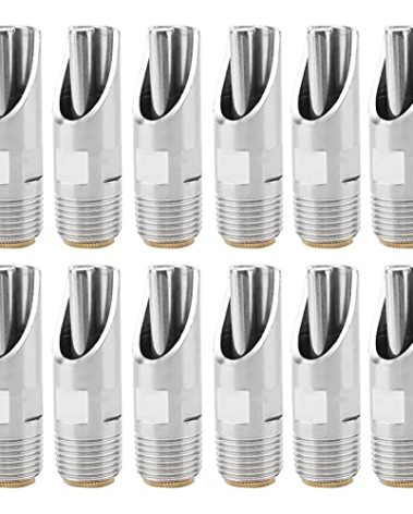 Metaland 12 Pieces Pig Nozzle Nipple Drinker Stainless Steel 1/2" NPT Water Feeder for Sows Piglets