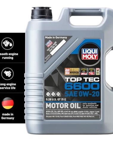 Liqui Moly Top Tec 6600 SAE 0W-20 | Fully synthetic engine oil | 5 Liter | SKU: 22046
