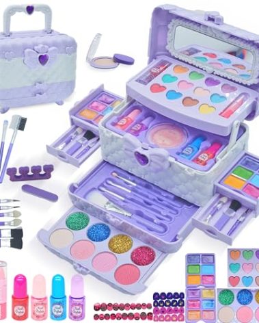 Kids Makeup Sets for Girls 5-8 - Washable Makeup for Kids 8-12, Maquillaje para Niñas, Play Make Up Kit, Toys for Little Girl, Princess Toddler Kid Stuff, Ages 3456789 10 Year Old Girl Birthday Gifts