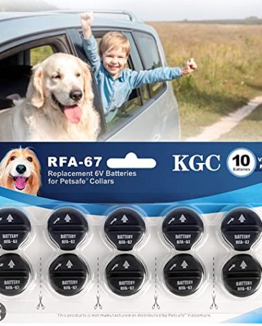 KGC RFA-67 6 Volt Replacement Dog Collar Batteries, Ultra Fit PIF-300 RF300 PIF-275-19 PRF-3004W PUL-250 PUL-275 PIG00-13661 PBC-102, Compatible with PetSafe RFA 67 Battery (10 Pack)