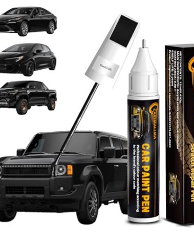 carsmallma Car Touch Up Paint(202 Black) for Toyota, Color Accurate Car Scratch Repair Remover Pen,Automotive Paint Quick & Easy to fix vehicle Chips and Nicks Scuff