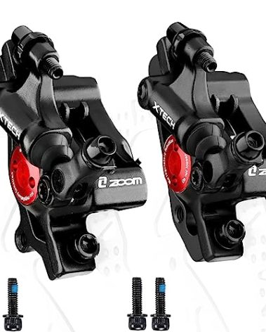 Hycline MTB Hydraulic Disc Brake Calipers: Zoom HB-100 Bike Disc Brakes Front & Rear Caliper Kit for Mountain, Road Bicycle and Electric Scooter (Black)