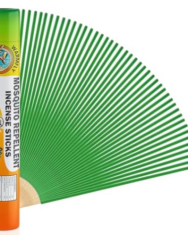 Mosquito Repellent Outdoor Patio (120 PCS) - Natural, DEET-Free Incense Sticks with Rosemary, Lemongrass & Citronella - Camping Essentials, Hiking, Yard
