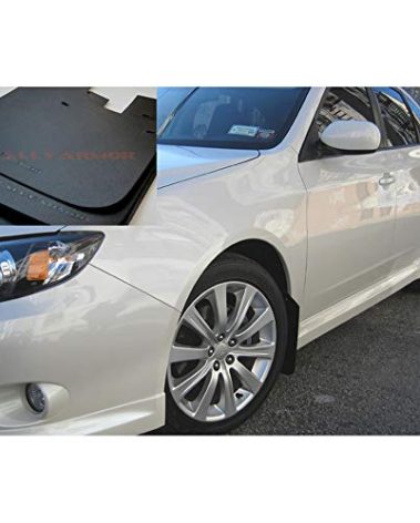 Rally Armor MF6-BAS-BLK Basic Black Mud Flap with Logo (08-10 WRX (Hatch & Sedan) / 08-11 Subaru 2.5i), 1 Pack