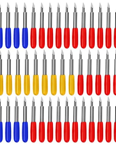 AUNKZL 50 Pcs Replacement Blades Compatible with Explore 4/3/Air/Air2/Air one/Maker/Maker 4/3/2 Cutting Machines - Include 10PCS Fine Point Blade, 30PCS Standard Blades, 10PCS Deep Cut Blade