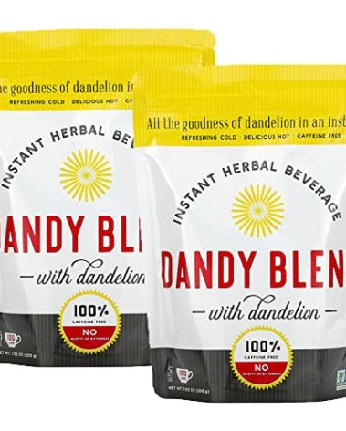 Two 100 Cup Bags of Dandy Blend Instant Herbal Beverage with Dandelion, Two 7.05 oz. Bags