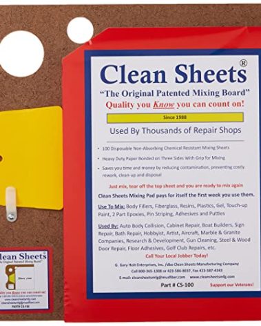 Clean Sheets - CLN-CS100 Superior Mixing Pad (12x12) - 100 Disposable Sheets FOR Toughest Job, Clear