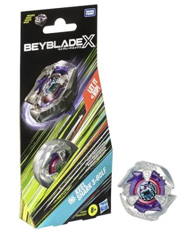 Hasbro Beyblade X Booster Pack Keel Shark 3-60LF, Toy for Boys and Girls from 8 Years, Detachable Spinner, Adaptable Accessories for Competition