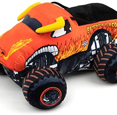 Jay Franco Monster Jam Plush Stuffed El Toro Loco Pillow Buddy - Super Soft Polyester Microfiber, 14 inches (Official Monster Jam Product)