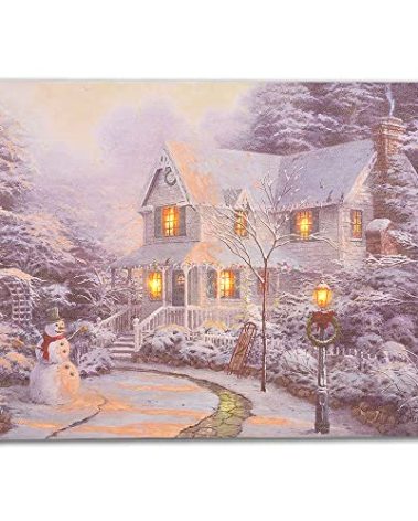 Thomas Kinkade Night Before Christmas Canvas Holiday LED Sign, 16 x 12