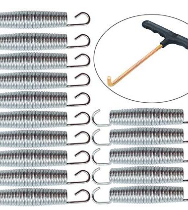 High-Strength Galvanized Steel Trampoline Spring 5.5-inch Spring (15pcs) and 1 T-Hook