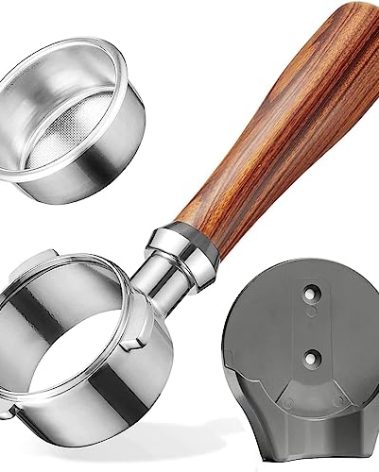 Bulipu 54mm Bottomless Portafilter - Fits Breville Espresso Coffee Machine Barista Express, Pro, Touch, Bambino (Plus), BES870XL/870BSXL/878BSS/880BSS/840XL +Filter Basket +Wall Holder (1)