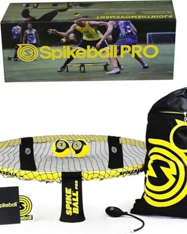Spikeball Pro Kit (Tournament Edition) - Includes Upgraded Stronger Playing Net, New Balls Designed to Add Spin, Portable Ball Pump Gauge, Backpack
