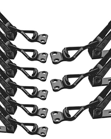 REDOVANT 10Pack Black Toggle Latch Clamp, 300lbs Capacity Adjustable Pull Latch Clamp, Metal Quick Release Smoker Door Latch, Heavy Duty Toggle Clamps for Lid Jig Tool Boxes Case, Black Draw Latch