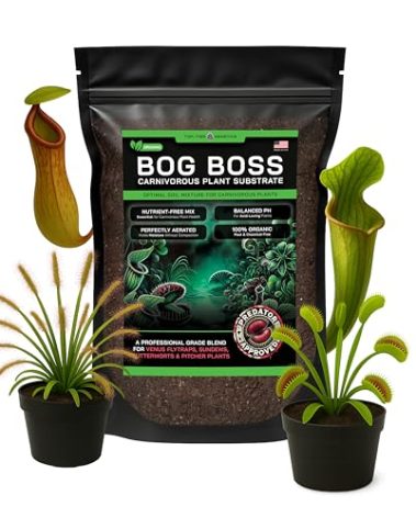 BOG BOSS - Premium Carnivorous Plant Soil Blend | Ideal for Venus Flytraps, Sundews, Nepenthes Pitcher Plants & Butterworts (4 QTS)