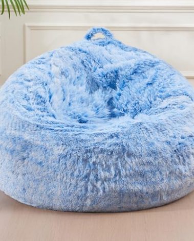 Bean Bag Cover Only, Machine Washable Stuffed Animals Storage, Bean Bag Couch for Adults Kids Teens, Small Bean Bag Chairs Cover for Toddlers