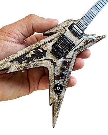 Axe Heaven Dimebag Darrell Dean Razorback Mini Guitar - Rust Razorback Guitar Collectible Model