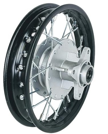 10" Rear Front Wheel Rim Assembly 12mm 50cc 70cc 90cc 110cc Dirt Pit Pro Trail Bike CRF50 DRZ70 PW50 BBR50 TTR50 DRZ50 SSR 2.50-10 1.4x10 for Rear Drum Brake (Rear, Wheel Only)