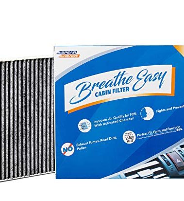 Spearhead Odor Defense Breathe Easy AC & Heater Cabin Filter | Fits Various 2009-2025 Acura/Honda Like OEM | Up to 25% Longer Lasting w/Activated Carbon (BE-182)