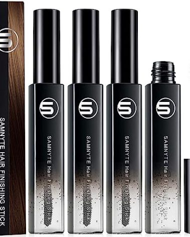 Samnyte Hair Finishing Stick, (4 Pack) Flash Moment Flyaway Control and Shiny Mascara for Baby Hair and Broken Flyaways, Non-Greasy Formula for Women