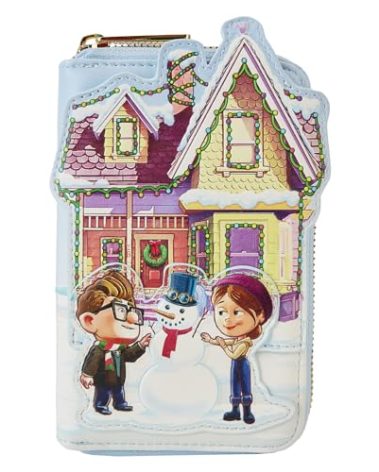 Loungefly Disney Pixar Up House Christmas Lights Zip Around Wallet