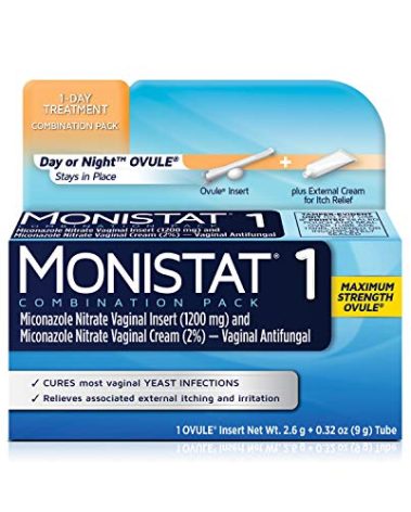 MONISTAT 1-Dose Yeast Infection Treatment, 1 Ovule Insert & External Itch Cream