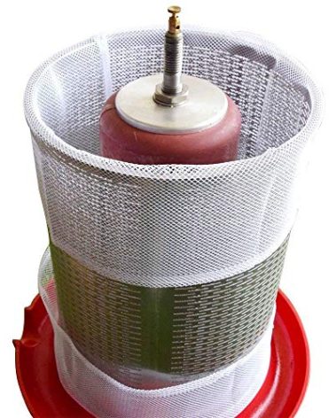Reusable Mesh Bags, 2 Pack Washable Filter Bag for Fruit Wine Juice - intended for 10.7 Gallon Apple Wine Press