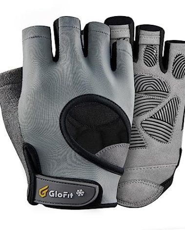 Glofit Workout Gloves for Women Men, Lightweight Weight Lifting Glove Breathable Fingerless Gym Gloves, Exercise, Fitness, Training, Cycling
