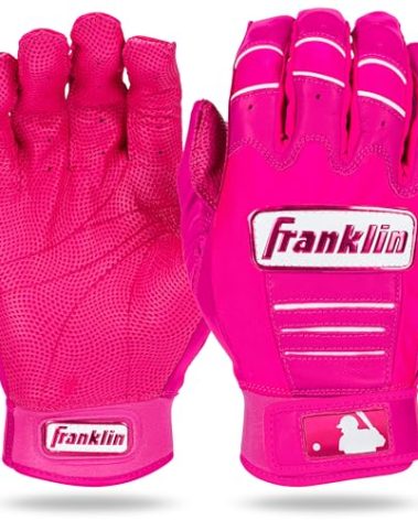 Franklin Sports MLB CFX Pro Adult + Youth Batting Gloves - Pink Highlight - Adult Large