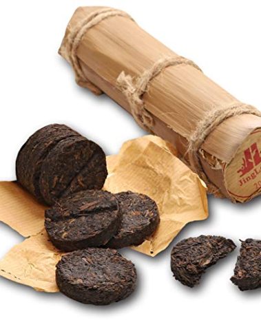 Jinglong Tea Factory - Pu-erh Tea in Bamboo Leaf Tube (80 Cups) Ripe Puerh Tea (7.1 Ounce)
