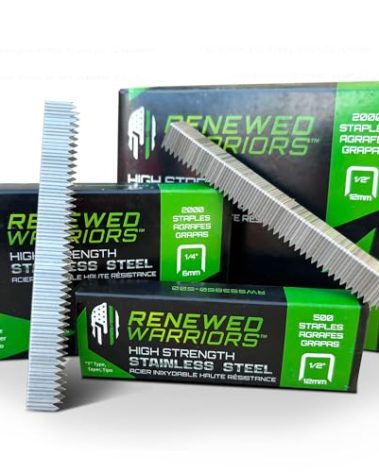 18 Gauge Stainless Steel Staples - T50 Staple (1/4" in Leg; 3/8" in Crown) 3/8 Crown; 1/4" Leg Stainless Staples - (2000 Count Pack)