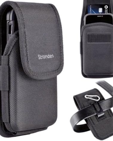 Heavy Duty Holster for iPhone 17 Pro Max,16 Plus, 16 Pro Max, 15 Plus, 15 Pro Max, 14 Plus, 14 Pro Max, 13 Pro Max, 12 Pro Max - Military Grade Nylon Pouch (Fits Armor/Battery Case) (Large)