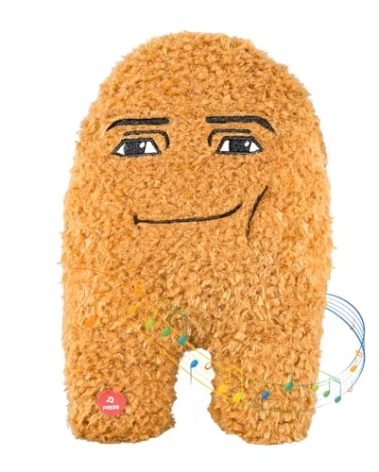 hotekous Plush Toy,9.8 in Singing Cotton Eye Joe Plush Funny Chicken Nugget Pillow Toys for Fans-Meme Plush