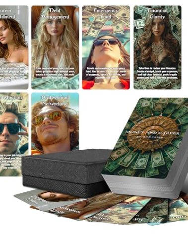 ZZBUY Money and Career Oracle Cards, Money Oracle Cards Deck with Meanings on Them for Beginner, Financial and Professional Success