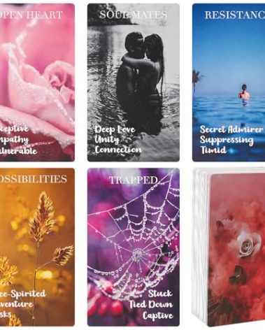Fofeadm Oracle Cards, 78 PCS Love Oracle Cards Deck with Meaning on Them, Love Oracle Cards for Beginners, Answers to Guiding You Through Life and Love Questions
