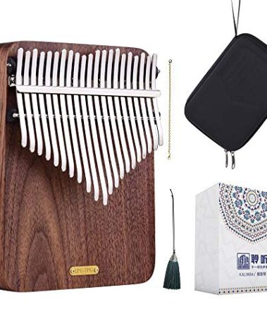 LingTing Kalimba 21 keys Thumb Piano Mbira Finger Piano Gift for Kids Adult Beginners Professional（LT-K21W,rain whisperer)