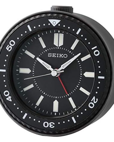 Seiko Mai Bedroom Alarm Clock, Black