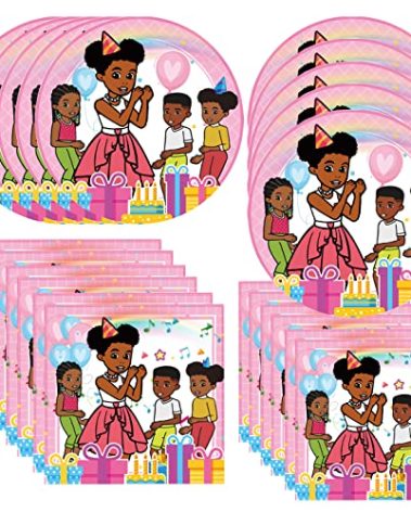 40Pcs Gracies Corner Party Supplies include 20 plates, 20 napkins for Gracies birthday party decoration