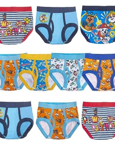 Paw Patrol 100% Combed Cotton Underwear 5-10Packs available with Chase, Skye, Rubble and more in sizes 18M, 2/3T, 4T