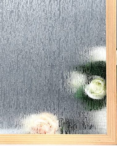 VELIMAX Rain Glass Window Film Privacy Static Window Clings Decorative Glass Sticker for Home Office Removable UV Protection Heat Control 29.5 x 118 inches