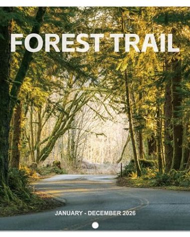 2026 Calendar - 2026 Wall Calendar 12 months from Jan. 2026 - Dec. 2026, 12" x 24" (Open), Scenic Path Wall Calendars 2026 with Thick Paper