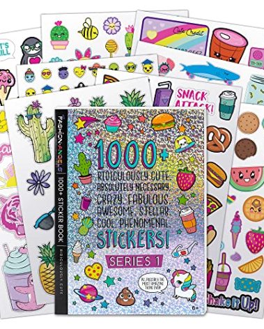 Fashion Angels 1000+ Ridiculously Cute Stickers for Kids - Fun Craft Stickers for Scrapbooks, Planners, Gifts and Rewards, 40-Page Sticker Book for Kids Ages 6+ and Up