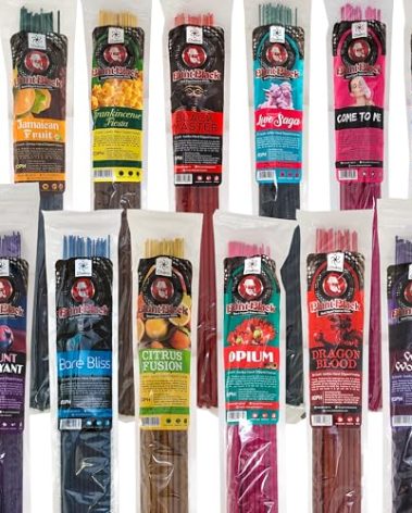 Blunt Black 19" Jumbo Hand Dipped Incense Sticks 30-Stick Packs - 6 Assorted Scents