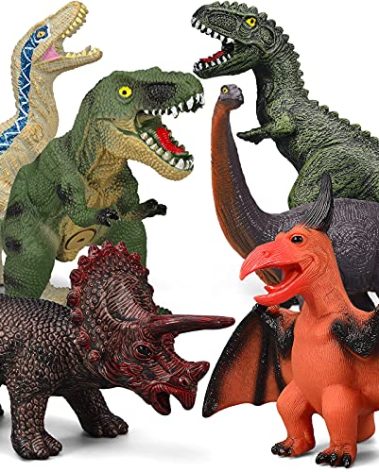 Gzsbaby 6 Piece Jumbo Dinosaur Toys for Kids 3-5 and Toddlers, Large Soft Dinosaur Toys for Lovers - Perfect Party Favors, Birthday Gifts