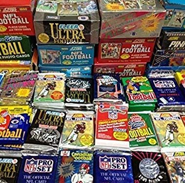DREAM LOT OF OLD UNOPENED FOOTBALL CARDS IN PACKS 60 Cards in Packs from the Late 80s and Early 90s