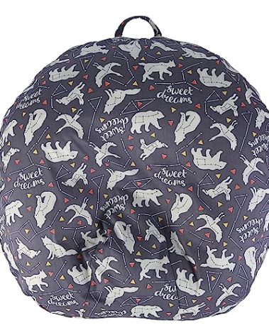IBraFashion Removable Newborn Lounger Cover Nursing Pillow Slipcover Soft Snug Fits Boppy Lounger Zodiac Astronomy Pattern (Grey, Sweet Dreams)