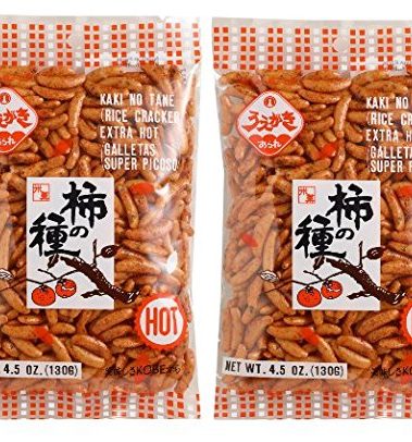 Japanese Traditional Rice Crackers : Nori Maki Arare/ Kaki No Tane 2packs (Kaki No Tane Hot)
