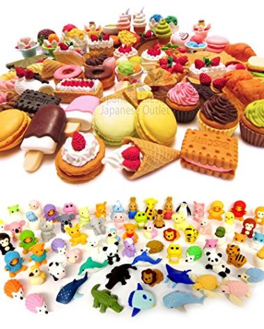 Iwako Erasers Animal & Dessert Assorted Collection - Pack of 30 (15 Animals + 15 Desserts)